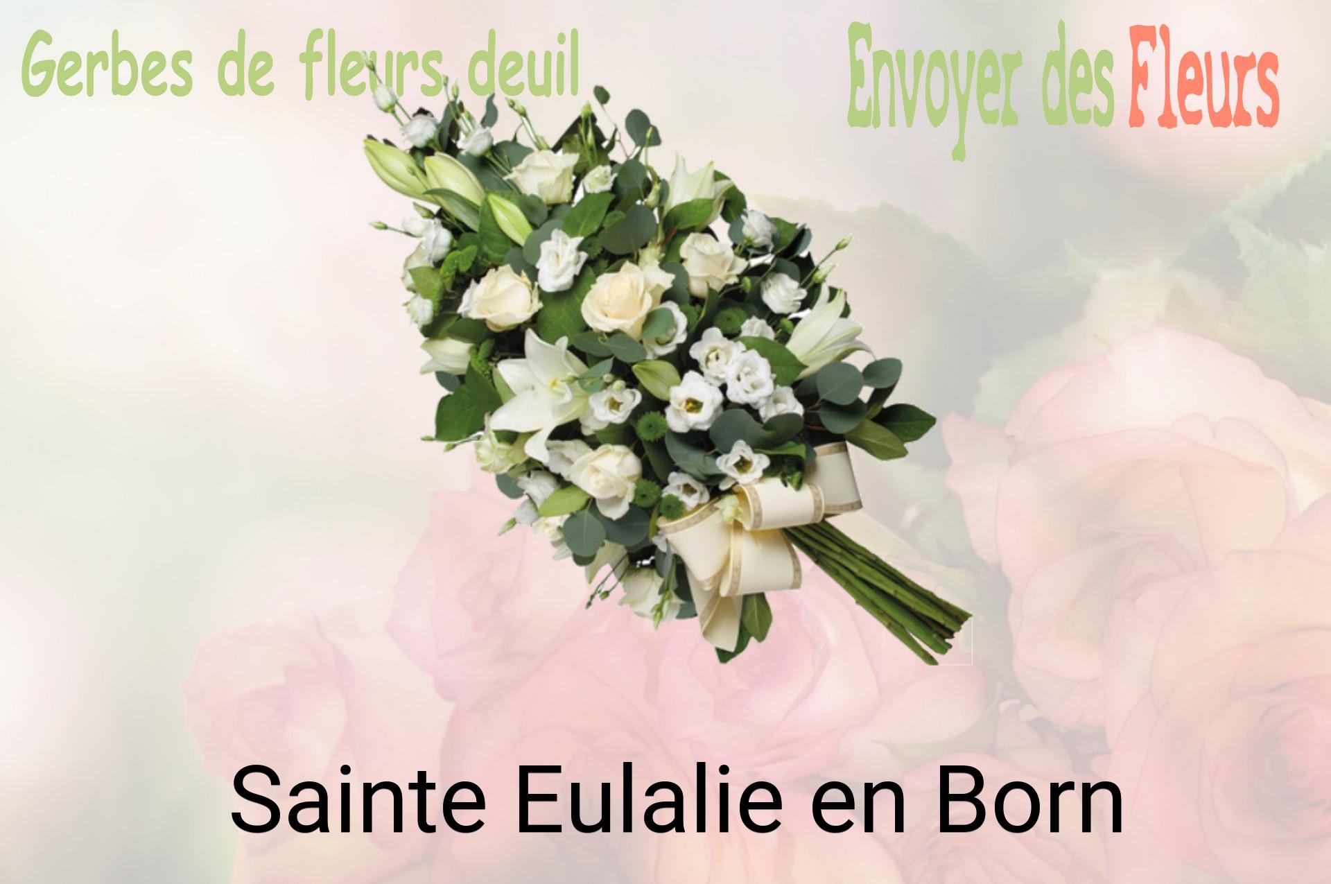 Gerbe de fleurs de deuil livrée à Sainte-Eulalie-en-Born